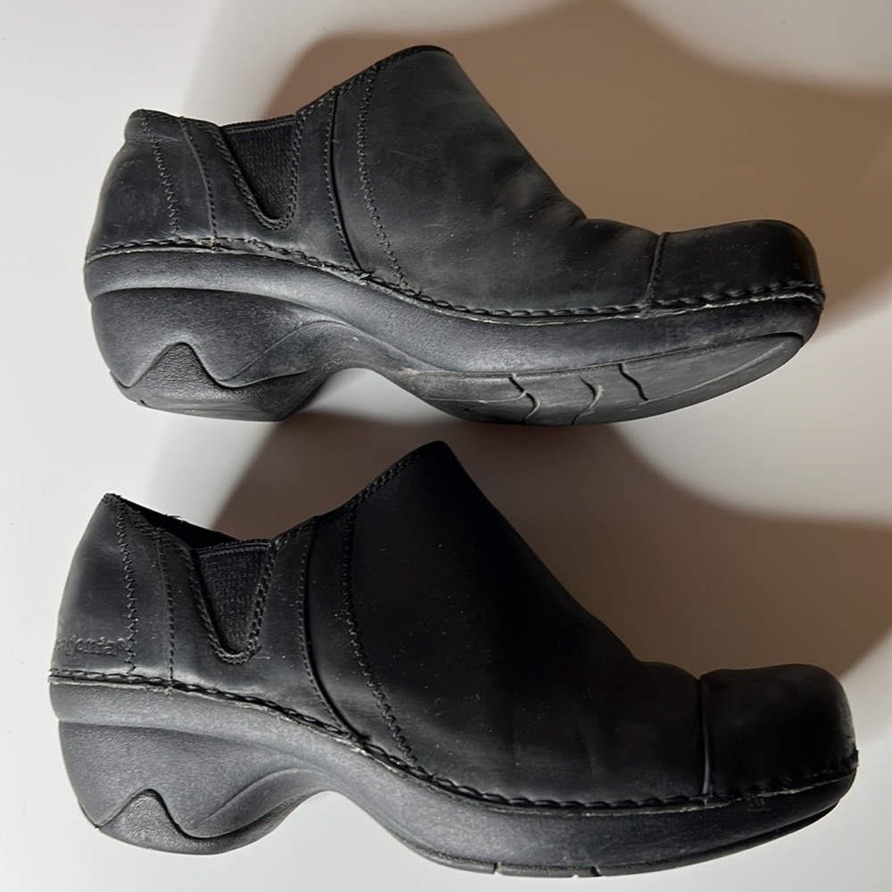 Patagonia Black Oiled Leather Clogs Slip-On Comfort Shoes Women’s Size 7 EU 38 - Picture 7 of 11
